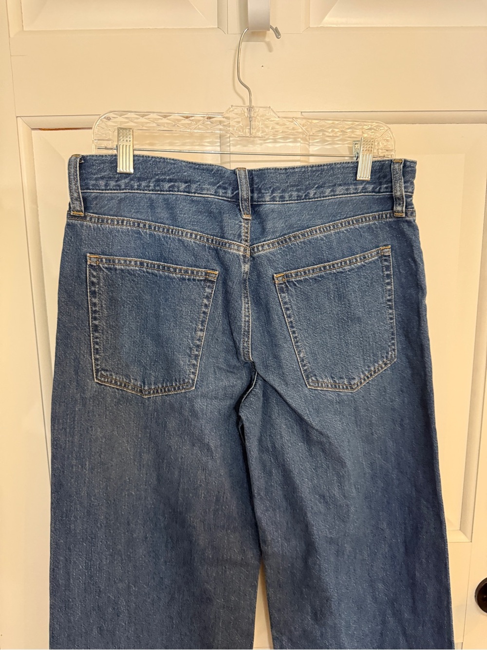 J.Crew Wide Leg Jeans 28P Blue High Rise Linen Blend Denim 25908 - Picture 9 of 15
